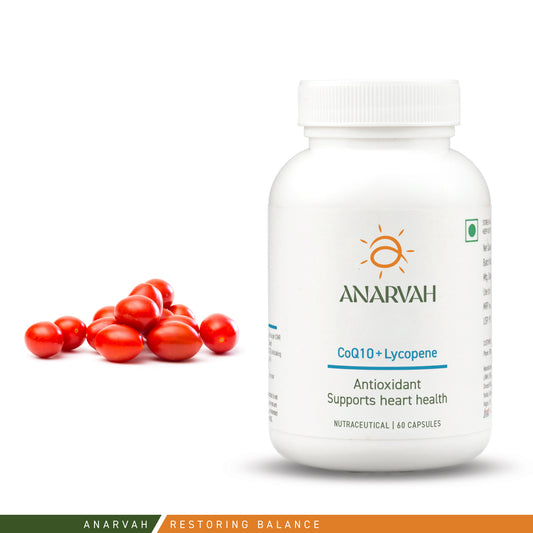Anarvah CoQ10 Lycopene benefits - supports heart health cellular energy and antioxidant protection