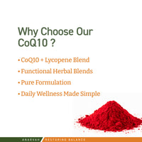 Anarvah CoQ10 how to use - 1 capsule daily with food for cardiovascular and energy support