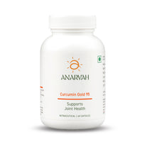 Anarvah Curcumin Gold 500 mg |  Joint & Bones Health Supplement | 60 Veg Capsules